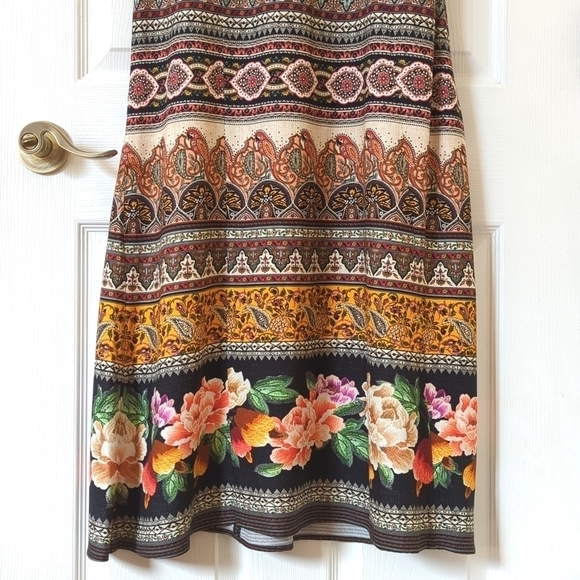 FARM Rio Anthropologie Esmeralda Floral Flowy Short Sleeve A-Line Maxi Dress XSP - Picture 8 of 14